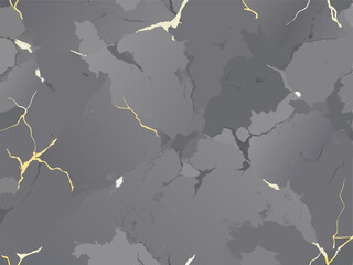 Gray Marble with White Subtle Veins Vector Pattern. Vector Illustration.