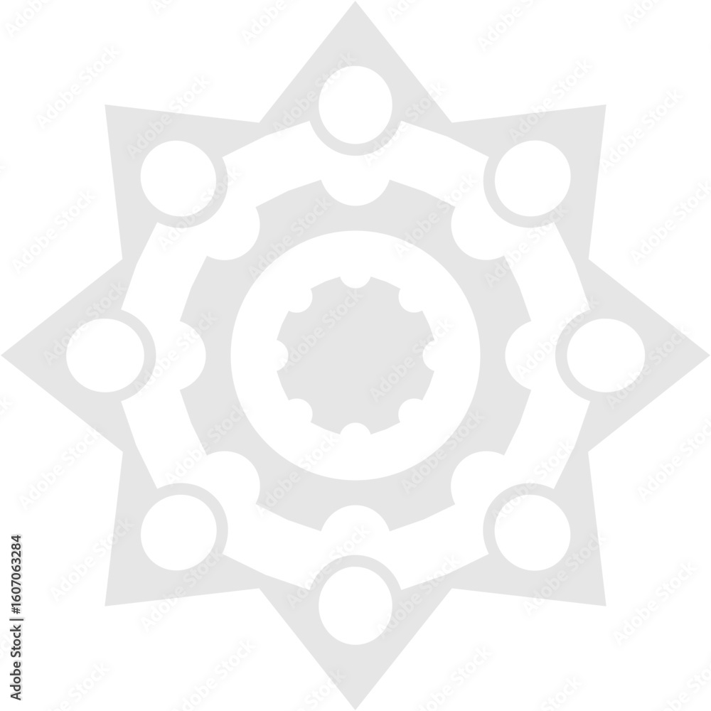 Poster abstract vector geometric design with circles and star shapes
