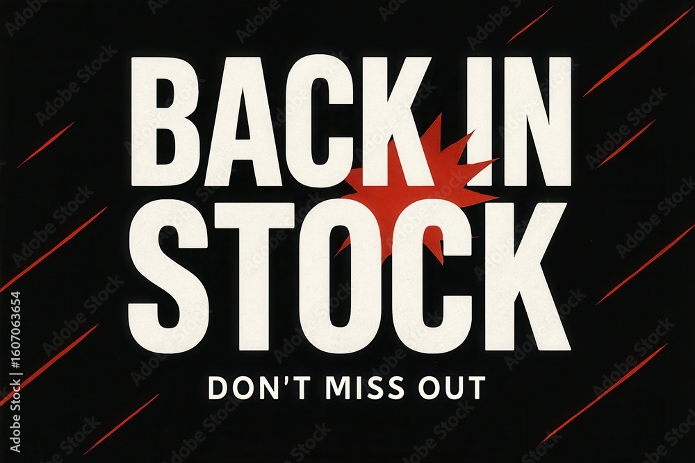 Poster bold promotional design featuring the text 