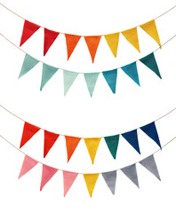 Obraz premium Colorful bunting flags for a festive celebration!