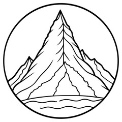 Matterhorn line art vector