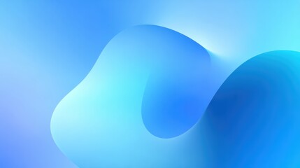 Abstract blue background with smooth shapes creating a serene and calming atmosphere for design projects.