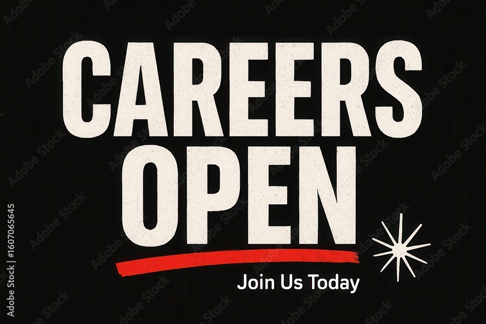 Poster bold text on a black background announces 