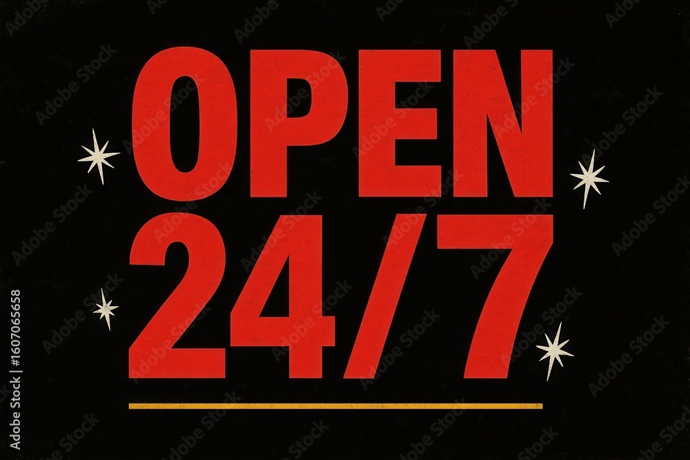 Poster bold red text 