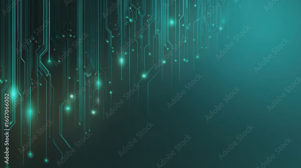 Aufkleber abstract digital background with glowing circuit patterns and shades of blue, perfect for tech-relat