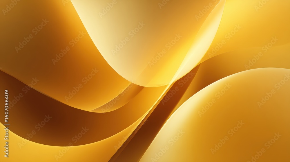 Poster abstract gold wave pattern showcasing smooth curves and elegant forms, perfect for backgrounds and c