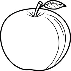 Minimal Single Fruit Line Art Vector Series for Botanical and Packaging Design, Single Fruit Outline Drawing, Black and White Single Fruit Sketch, Minimalist Single Fruit Vector