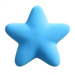 soft blue star on white background