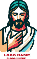 Jesus nazaret logo vector white background .