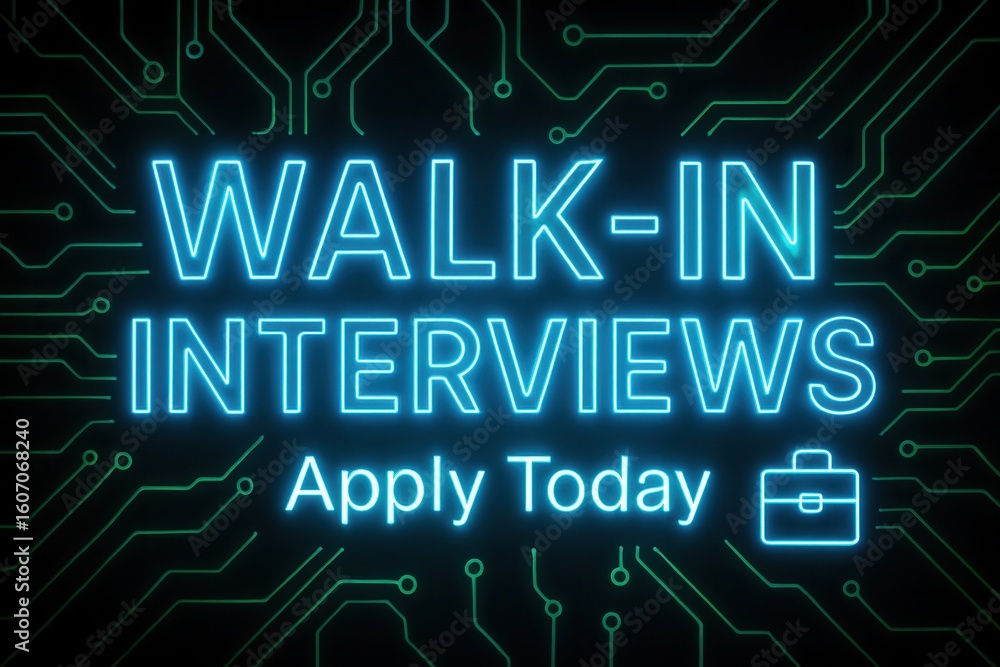 Poster neon-style text displaying 