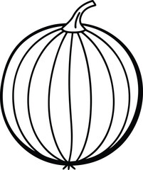 Minimal Line Art Gooseberry Vector Illustration in Black and White Style for Botanical and Packaging Design, Gooseberry Line Art Drawing, Black and White Gooseberry Sketch, Monochrome Gooseberry Fruit