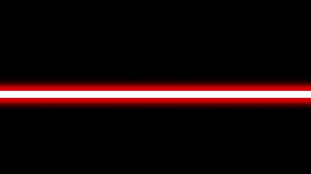 Red neon light scan hover from top to bottom animation on dark background