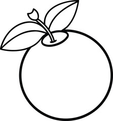 Blueberry line outline vector illustration with hand drawn botanical style in black and white, Blueberry fruit outline drawing, Minimal blueberry vector, Blueberry cluster sketch