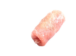 Piece of pork. Pork rolls on a white background.