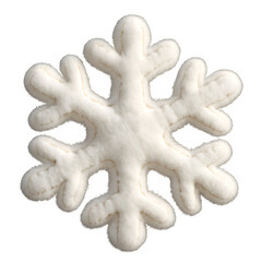 Soft White Fuzzy Snowflake
