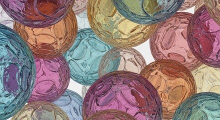 Abstract colorful balls isolated on pure white background 