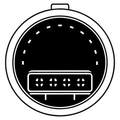 LED Mirror Smart Clock vector