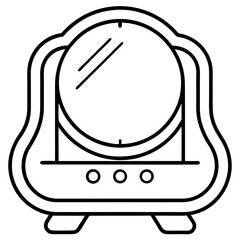 LED Mirror Smart Clock vector