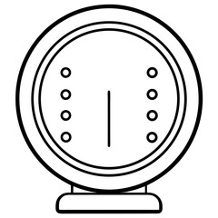 LED Mirror Smart Clock vector