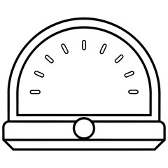 LED Mirror Smart Clock vector