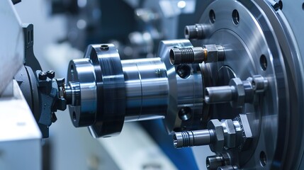 Naklejka premium Precision Lathe Turning Operations: Comprehensive Guide to Spindle Turning, Facing, Taper Turning, and Thread Cutting with CNC and Manual Lathes, Tool Selection, Workpiece Setup, and Safety Protocols 