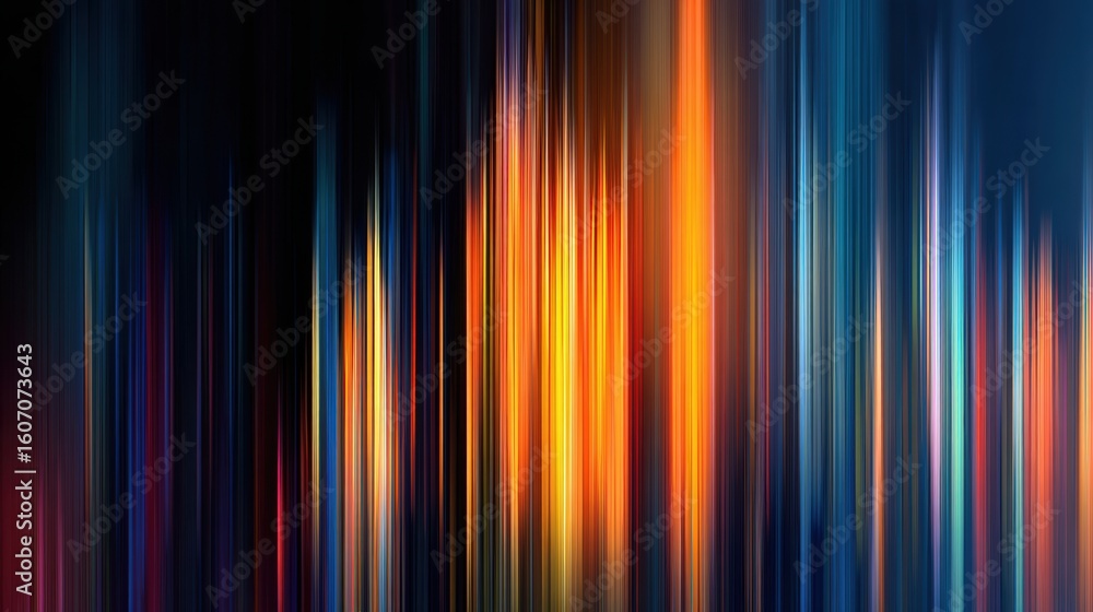 Poster dynamic, colorful abstract background with vibrant streaks of light creating a sense of movement and