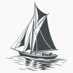 sailing ship vector illustration
