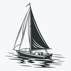 silhouette of a boat