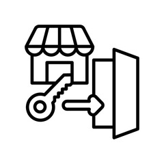Market Entry line icon