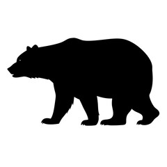 Polar and wild bear vector silhouette icon in logo format, ideal for adventure brands.

