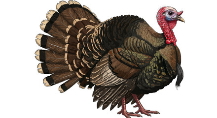 turkey vulture isolated on white background