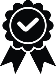 Verified Badge Icon – Certification Ribbon Checkmark Symbol PNG