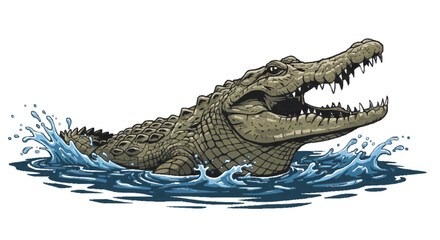 alligator in the water