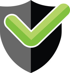 Verified Security Shield with Checkmark Overlay