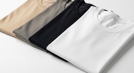 Beautiful and branded shirts in different colors isolated on pure white surface 