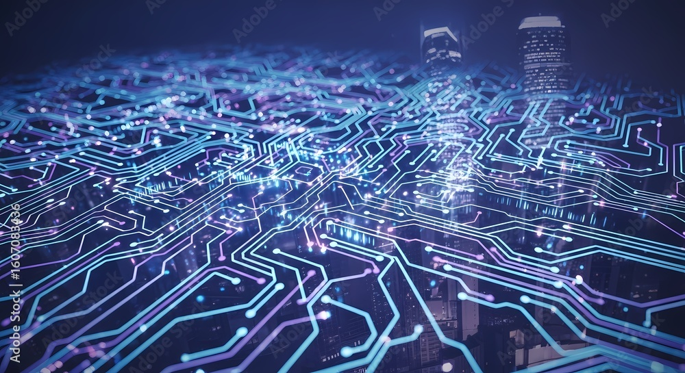 Poster abstract structure circuit computer technology business background