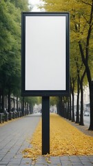 Blank Billboard on Autumn Street