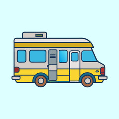 vector illustration of a motorhome