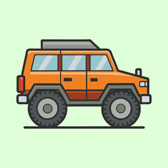 vector illustration of a off road vehicle