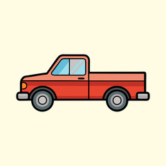 vector illustration of a pickup truck