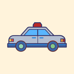 vector illustration of a police car