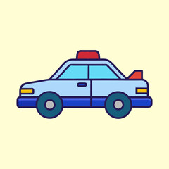 vector illustration of a police car