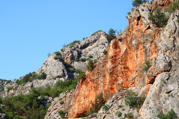 Scenic View of Rocky Mountains. Incesu canyon in the Ortakoy district of Corum