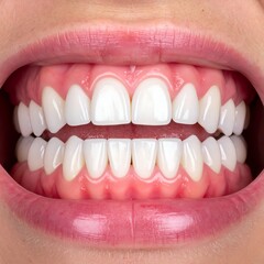 Fototapeta premium Perfect Smile Teeth Whitening Close Up.