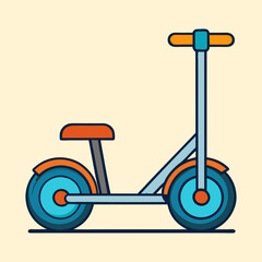 vector illustration of a segway scooter