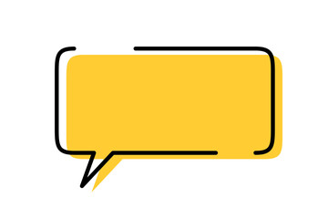 Naklejka premium 手書き風のシンプルで可愛い吹き出し