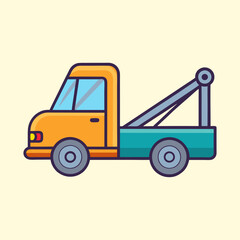 vector illustration of a tow truck