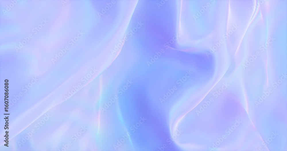 Aufkleber abstract background with holographic iridescent satin fabric in pastel color – 3d rendering