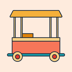 vector illustration of a trolley