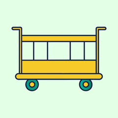 vector illustration of a trolley
